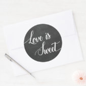 Love is Sweet Chalkboard Wedding Favor Stickers (Envelop)