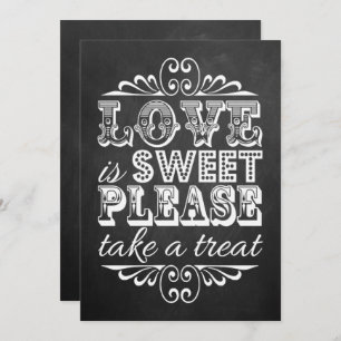 Love is Sweet - Chalkboard Wedding Sign
