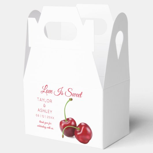 Love is Sweet Cherry Fruit | Weddenschap-forenset Bedankdoosjes (Geopend)