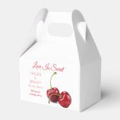 Love is Sweet Cherry Fruit | Weddenschap-forenset Bedankdoosjes (Voorkant Zijde)