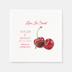 Love is Sweet Cherry Fruit   Weddenschap Servet