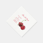 Love is Sweet Cherry Fruit | Weddenschap Servet (Hoek)