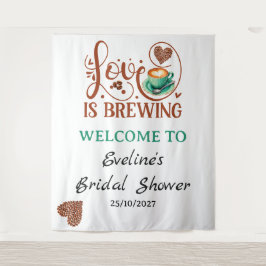 Love Is Sweet Coffee Heart Script Welcome Sign Wandkleed