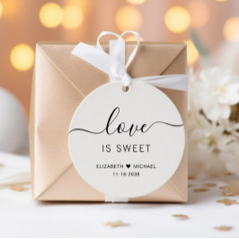Love Is Sweet Cream Trouwdag Bedankjes Labels