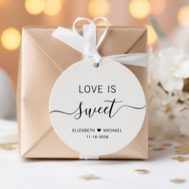 Love Is Sweet Cream Trouwdag Bedankjes Labels