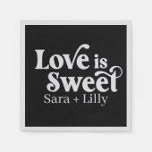 Love is Sweet Custom Wedding Servet (Voorkant)