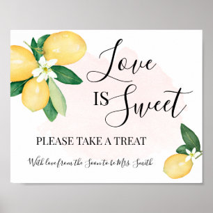 Love is Sweet Dessert Table Shower Weddenschappen Poster
