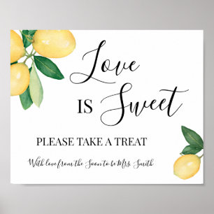 Love is Sweet Dessert Table Shower Weddenschappen Poster