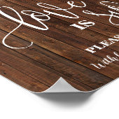 Love is Sweet Dessert Table Sign Western Weddensch Poster (Hoek)