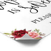 Love is Sweet dessert table trouwmarsala sign Poster (Hoek)