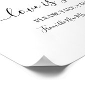 Love is Sweet Dessert Table Waterverf Flower Sign Poster (Hoek)