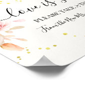 Love is Sweet Dessert Table Wedding Floral Sign Poster (Hoek)