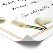 Love is Sweet Dessert Table Wedding Greenery Sign Poster (Hoek)