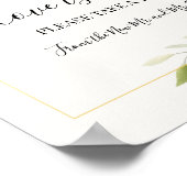 Love is Sweet Dessert Table Wedding Greenery Sign Poster (Hoek)