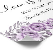 Love is Sweet Dessert Table Wedding Greenery Sign Poster (Hoek)