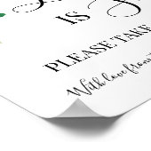 Love is Sweet Dessert Tafel Bruiloft Shower Citroe Poster (Hoek)