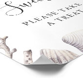 Love is Sweet Dessert Waterverf White Zee Shell Poster (Hoek)