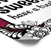 Love is Sweet Desserts Snoep Bar Sparkly Glitter Poster (Hoek)