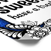 Love is Sweet Desserts Snoep Bar Sparkly Glitter Poster (Hoek)