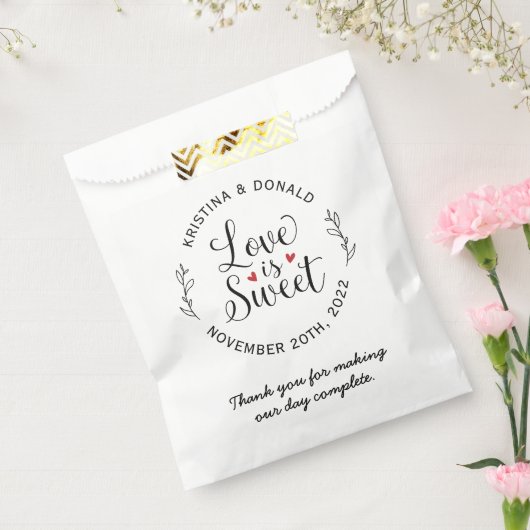 Love is Sweet Donut Bedankt voor je bruiloft. Bedankzakje (Gezegeld)