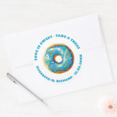 Love is Sweet Donut Wedding Ronde Sticker (Envelop)
