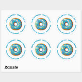 Love is Sweet Donut Wedding Ronde Sticker (Vel)