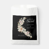 Love is Sweet Dusty Pink Peach Rozen Black Wedding Bedankzakje (Voorkant)