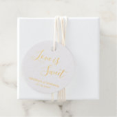 Love is Sweet Elegant Gold Foil Wedding Bedankjes Labels (Met doos)
