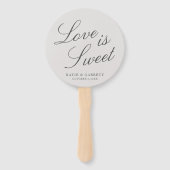 Love is Sweet Elegant Grey Wedding Handwaaier (Voorkant)