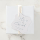 Love is Sweet Elegant Silver Foil Wedding Bedankjes Labels (Met doos)