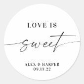 Love Is Sweet Favor Sticker Label (Voorkant)