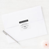 Love Is Sweet Favors Beach Wedding Vierkante Sticker (Envelop)