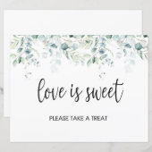Love is Sweet Favors Sign - Eucalyptus Wedding (Voorkant / Achterkant)