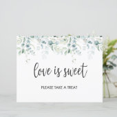 Love is Sweet Favors Sign - Eucalyptus Wedding (Staand voorkant)