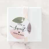 Love is Sweet Gift Label, Roos, Sage and Grape Bedankjes Labels (In situ)