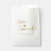 Love is Sweet Gold Script Wedding Vrijgezellenfees Bedankzakje (Voorkant)