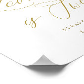 Love is Sweet Gold Wedding Sign Elegant Script Poster (Hoek)