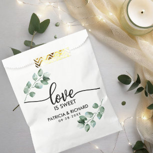 Love Is Sweet Greenery Bruiloft Bedankzakje