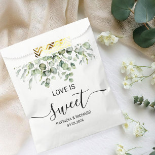 Love Is Sweet Groene Eucalyptus Bruiloft Bedankzakje