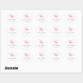 Love is Sweet hart Wedding Favor Ronde Sticker (Vel)
