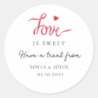 Love is Sweet hart Wedding Favor