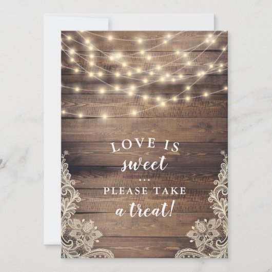 Love is Sweet | Hout- en tekenblokken voor strijkv Kaart (Voorkant)
