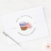 Love is Sweet (Macaron) Vrijgezellenfeest Ronde Sticker (Envelop)