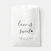 Love is Sweet | Minimale eenvoudige witte bruiloft Bedankzakje (Voorkant)