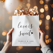Love is Sweet | Minimale eenvoudige witte bruiloft Bedankzakje