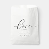 Love is Sweet Modern Elegant Romantic Wedding Bedankzakje (Voorkant)