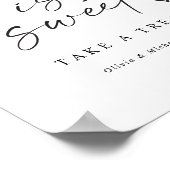 Love is Sweet Modern Handwritten Wedding Sign Poster (Hoek)