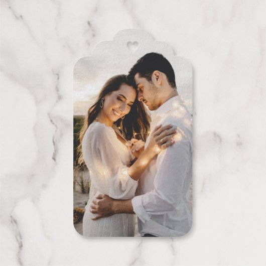 Love is Sweet Modern Heart Script Wedding Gold Cadeaulabels (Achterkant)