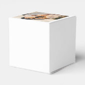 Love is Sweet Modern Heart Script Weduwfoto Bedankdoosjes (Achterkant)