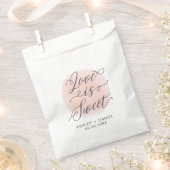 Love is Sweet Modern Wedding Treat Sacks, Bedankzakje (Geknipt)